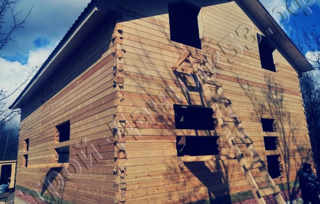 1 Брусовой дом 8×11, 176 м², Калужская область, Боровский район, Деревня Бердовка (5)